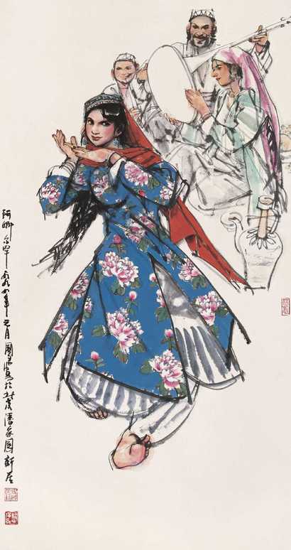史国良 1994年作 阿娜尔罕 立轴